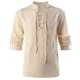 thumbnail image 1 of Blusa y camisa de manga larga con cuello alto para hombre, informal, lisa, de poliéster, con cuello alto y manga larga, 1 of 8