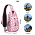 thumbnail image 5 of Sling Backpack,Tiny Ghost Halloween Pattern Crossbody Bag with Water Bottle Holder,Waterproof Sling Bag for Men/Women with Chest Phone Holder for Hiking,Travel, 5 of 6