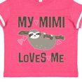 thumbnail image 4 of Inktastic My Mimi Loves Me Sloth Girls Toddler T-Shirt, 4 of 5