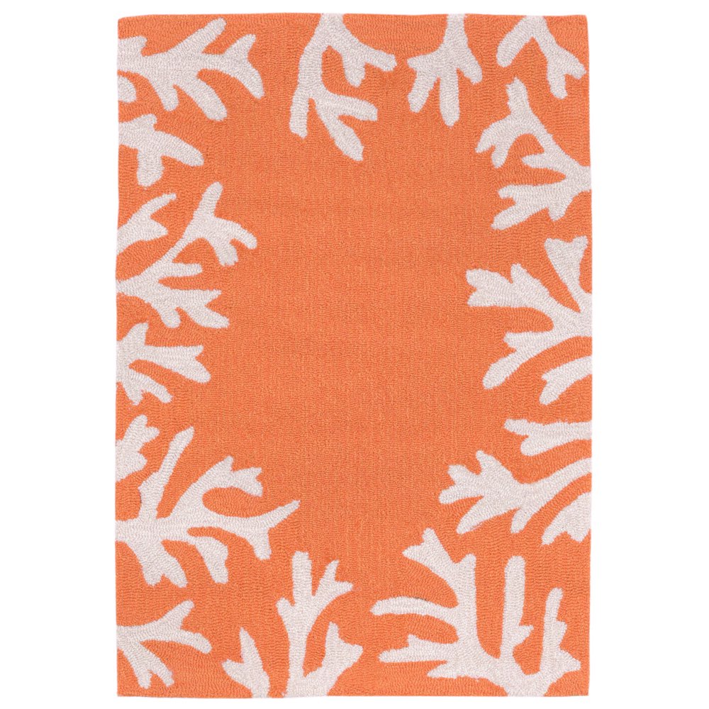 Liora Manne Capri 1620/17 Coral Border Coral Area Rug 24 Inches X 36 Inches