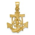 thumbnail image 4 of 14k Yellow Gold Mariners Cross Pendant Charm, 4 of 4