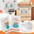 thumbnail image 3 of Binwennn 2PCS Welcome Fall Kitchen Welcome Hand Towels Rag Maple Leaves Pumkin Flowers Dishcloth Home Soft 18 X 28 IN Big Soft Towels Big Microfiber Towels, 3 of 7