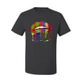 thumbnail image 2 of Wild Bobby, Colorful Painted Lip, Streetwear, Men Graphic Tee, Charcoal, 5X-Large, 2 of 5