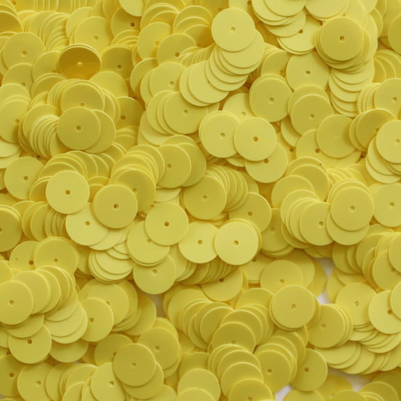 Yellow Sequins 10mm Opaque Made in USA