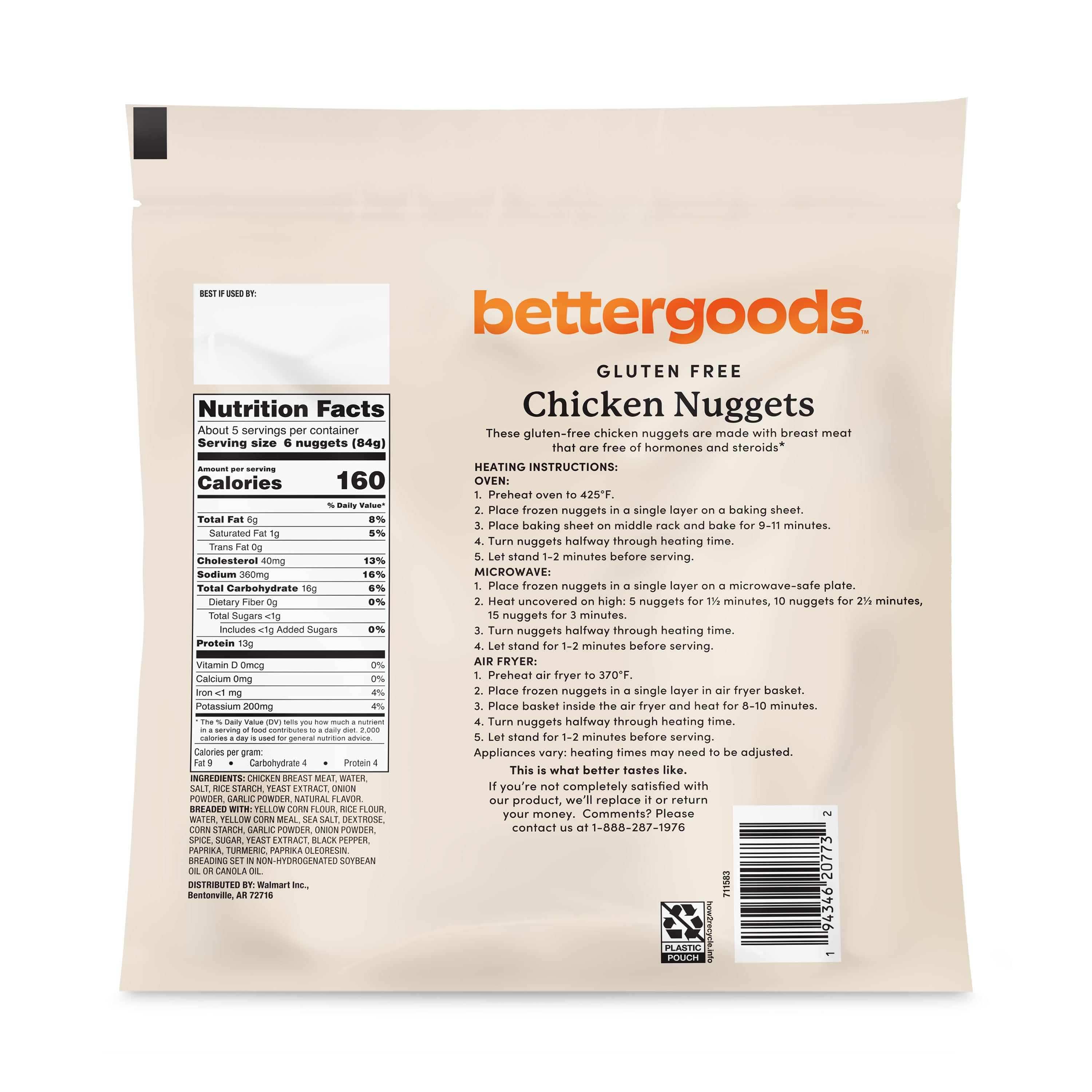 bettergoods Gluten Free Chicken Nuggets, 16 oz