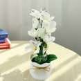 thumbnail image 3 of Mdesiwst Artificial Potted Magnolia Flower,7 Head Faux Floral Plants Bonsai Indoor Outdoor Desktop Decoration, 3 of 6