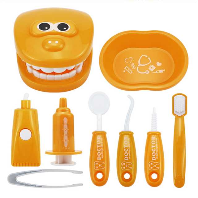 LYD juguetes y juegos hechos a mano 9 unids/set niños juguete para juego de imitación dentista comprobar dientes modelo para médicos juego de rol juguetes para bebés LYD Juguetes de rol para niños
