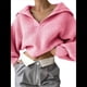 thumbnail image 1 of Suéteres de Larga para Mujer, Suéter Ajustado y Elástico de Gran Tamaño, Jersey de Punto Acanalado de Color Liso. Rosa L, 1 of 7