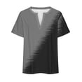 thumbnail image 5 of Plus Size Mujeres Blusas Cuello en V Casual Suelto Verano Blusa de Manga Corta para el Uso Diario Y Casual, 5 of 5