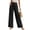Black -AF06, variant on Womens Wide Leg Lightweight Pants Palazzo Casual Flowy Elastic Waist Pant Dressy Long Lounge with Pockets Black L