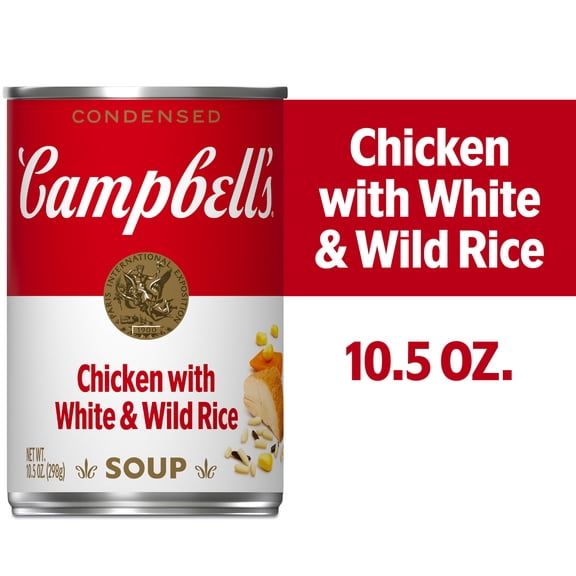 Campbell's Condensed Chicken and Rice Soup with White and Wild Rice, 10.5 oz Can