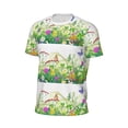 thumbnail image 6 of Wukai Plants and Insects Print Men's Short-Sleeved Mesh T-Shirt,Quick-Dry Short Sleeve Workout T-Shirt-XX-Large, 6 of 8