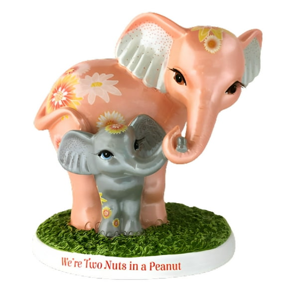 The Hamilton Collection Together We're Two Nuts Unforgettable Love Mother and Child Elephant Figurine by Blake Jensen 3.25-inches