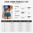 thumbnail image 6 of Lsque Turtles and Waves Pattern High Waisted Biker Shorts for Women-Tummy Control Fitness Athletic Workout Running Yoga Gym Shorts,Moisture-Wicking-Medium, 6 of 9