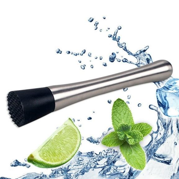 Muddler for Cocktails, Stainless Steel Drink Muddler, 8 Inch Long, Mojito Muddler Bar, Muddler Tool Muller for Drinks Ice Crusher Bartender Tools Set Home Bartender Bars Accessories