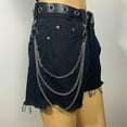 thumbnail image 1 of Punk Steet Keychains Chain Women Men Moon Star Rivets Skull Accessories Choice Rock Goth Pants Waist Belt Chain On Jeans Jewerly, 1 of 7