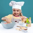 thumbnail image 4 of Wooden DIY Simulation Cooking Toys Set Tableware Bread Machine Salad Vegetables Kitchen Toys Children Play House Games, 4 of 7