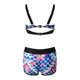 thumbnail image 5 of Conjunto de bikini de pierna de corte alto con cordones y estampado sólido sexy para mujer Traje de baño de dos piezas, 5 of 5
