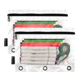 thumbnail image 2 of Civet Cat Playing Guitar 2 Pack Pencil Pouch for 3 Ring Binder Smooth Zipper Folders with Pockets Clear Window Pencil Case, 2 of 6