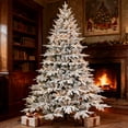 thumbnail image 2 of 5ft PE/PVC Mixed Flocking Automatic white Christmas Tree - Easy Setup Foldable Holiday Decor, 2 of 7
