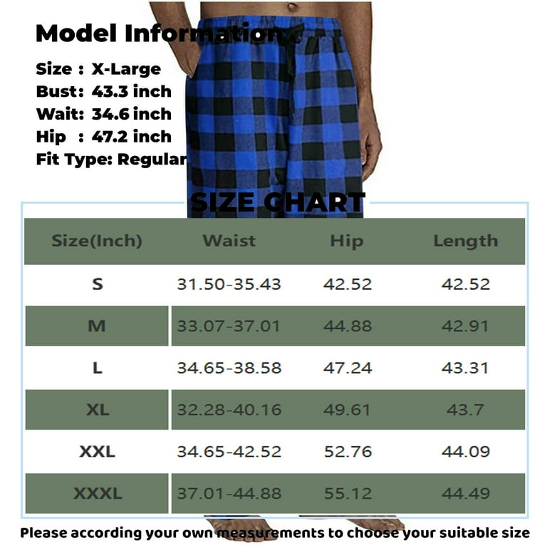Tall mens flannel 2025 pants