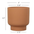 thumbnail image 2 of Mainstays Small 4in Diameter Round Terracotta Petra Terra Planter, 2 of 6
