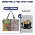 thumbnail image 4 of Reusable Grocery Bag (3 PCS), Foldable Shopping Bags with Removable Dividers & Hard Bottom for Organized Storage, 2-Pieces Heavy Duty Tote Bags with Insulated Cooler Box for Shopping, Picnic, 4 of 6