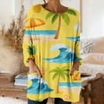 thumbnail image 2 of MEICHEN Women's Fashionable Casual Comfort Printed Sleeve Top Loose Summer T Shirts for Women, 2 of 5