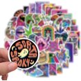 thumbnail image 2 of 52pcs Trippy StickerPaquetes de pegatinas de 52 piezas - Pegatina Trippy Stoner - Calcomanías Thrasher aleatorias de patinador hippie genial, pegatinas para casco - Lote de pegatin, 2 of 5