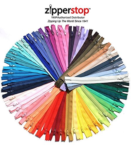 50Pcs 18cm/7inch Color Random Nylon Closed-end Zippers Clothes Sewing Zip Fastener Locking Sealer Clothing DIY Craft Accessories for Dressmaker Tailor Use