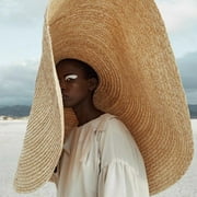 Travelwant Women's Sun Shade Straw Hat Oversized Eaves Sun Hat Outdoor Summer Sunscreen Dome Beach Hat
