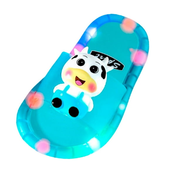 Mepaouo Boys Girls Light up Slides LED Cartoon Kids Slippers Non Slip Bathroom Sandals 2-10 Years