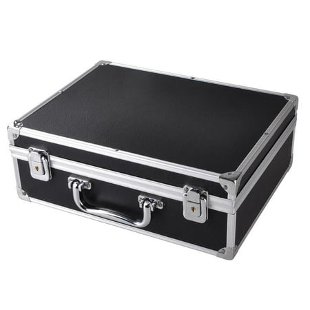 Professional Tattoo Kit Case W/ Lock Key Aluminum Carry Storage Supply Bag Potable 12.6x9.8x 4.6