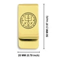 thumbnail image 2 of Stainless Steel Seal of Archangel Raphael Classic Slim Money Clip Credit Card Holder, 2 of 2