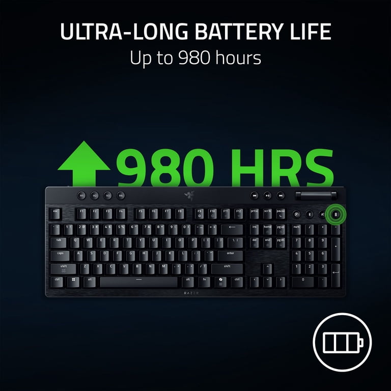 Razer, Low-profile Wireless Mechanical Gaming Keyboard, V4, Black