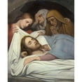 thumbnail image 2 of Ary Scheffer 15x18 Black Ornate Wood Framed Double Matted Museum Art Print Titled - The Entombment (1854), 2 of 5