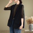 thumbnail image 4 of LOVZFMLL Cardigan pour Femmes Couleur Unie Sans Manches Col Rond Blouse, 4 of 9