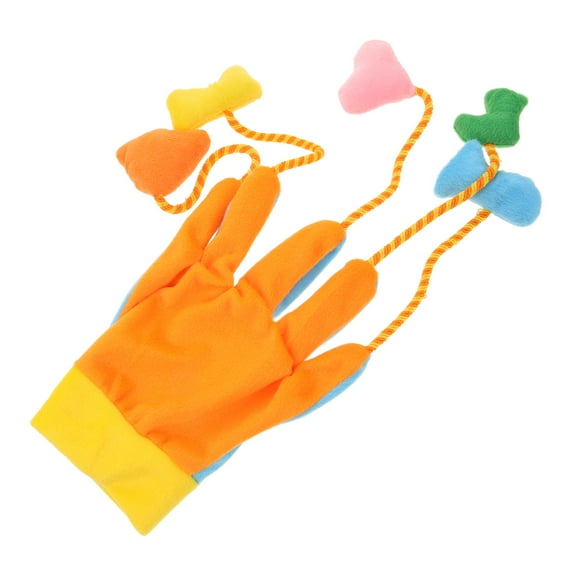 Masteelf Plush Cat Teasing Glove Supple Kitten Teaser Toy Pet Cat Toy Cat Interactive Glove Cat Supplies