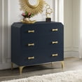 thumbnail image 5 of Clip Corner Blue/Gold Three Drawer Chest, 5 of 8