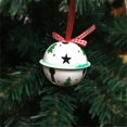 thumbnail image 1 of Cascabel de Navidad para el hogar, 6 piezas de Metal verde y blanco con Árbol de lazo, adorno de Navidad para el hogar, 65x60mm, campana grande 2023, Año Nuevo, 1 of 4