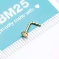 thumbnail image 5 of Implant Grade Titanium Golden Circle Icon L-Shaped Nose Ring, 5 of 5