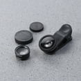 thumbnail image 3 of Universal Portable Cell Phone Camera Lens Super Wide Angle Lens Macro Lens and Fisheye Lens Clip on 3 in 1 Mobile Phone Lens Compatible for iPhone 6S/7/8/X (Black), 3 of 4