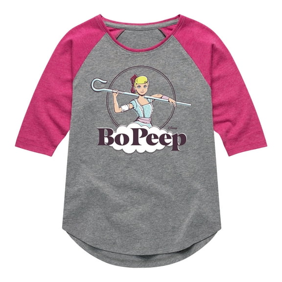 Toy Story 4 - Sunny Side Up Bo Peep - Toddler & Youth Girls Raglan Graphic T-Shirt