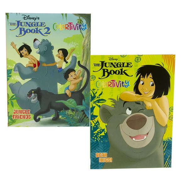 2 PCS 80pg Jungle Book Coloring Book