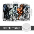 thumbnail image 2 of Gukieu Four Running Horses Print Dust-proof Floor Mats, Water-absorbent and Non-slip Flannel Door Mats 16x24in, Home Decoration Suitable for Kitchen, Bathroom, Garage, 2 of 7