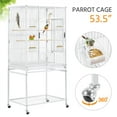 thumbnail image 2 of Alden Design 54" Metal Rolling Bird Cage with Detachable Stand, White, 2 of 9