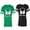 Men Green / Women Black, variant on World Greatest Boy & Girlfriend Matching Couple Cotton Jerseys (Men Green / Women Black) (Men S / Women S)