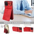 thumbnail image 6 of Dteck for Samsung Galaxy S23 Plus Wallet Card Case, Shockproof Ring Holder Stand Slim PU Leather Phone Case for Men Women Thin Rugged Protective Cover, red, 6 of 8