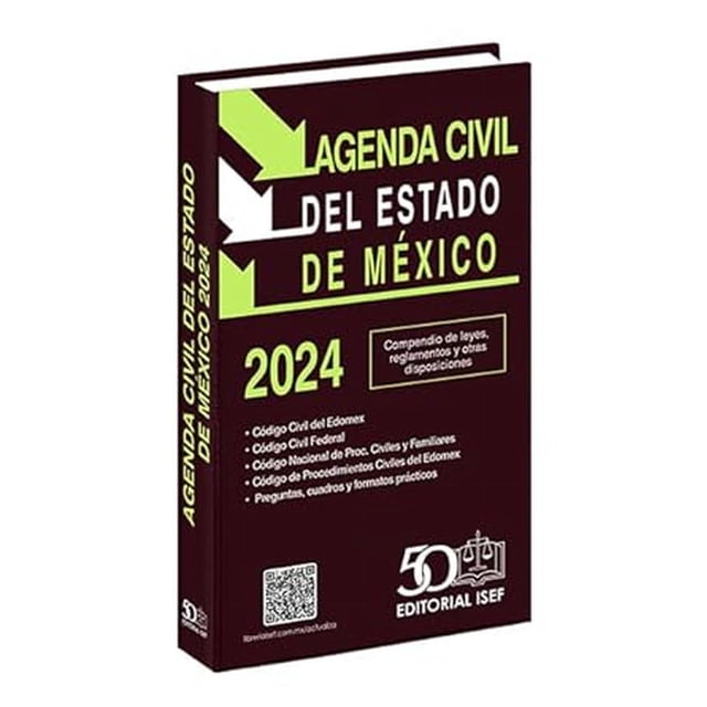 Libro Agenda Civil Del Estado De Mexico 2024 Tapa Blanda, Autor Ediciones Fiscales Isef, Editorial Ediciones Fiscales Isef, Sa