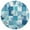 Blue Marine Life Patterns, variant on 15 Inch Round Grid Plate Mats Heat Non-Slip Resistant PVC Placemats for Kitchen Dining Table Decor Blue Marine Life Patterns 1PCS